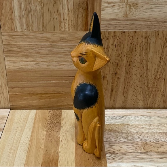 Vintage 2005 Second Nature Design Floral Friends 7 1/2” Cat Figurine Sculpture - Picture 11 of 15